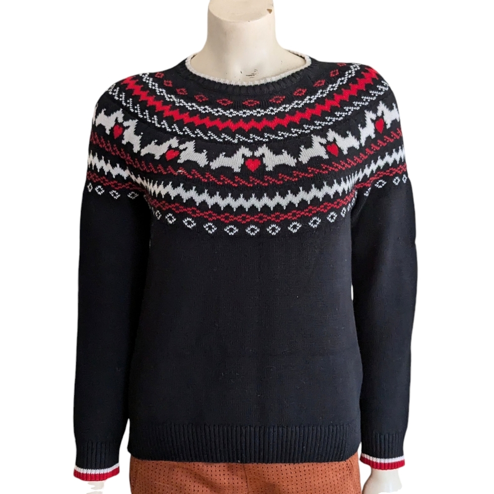 Charter Club Scottie Dog Sweater Size Petite Medium
